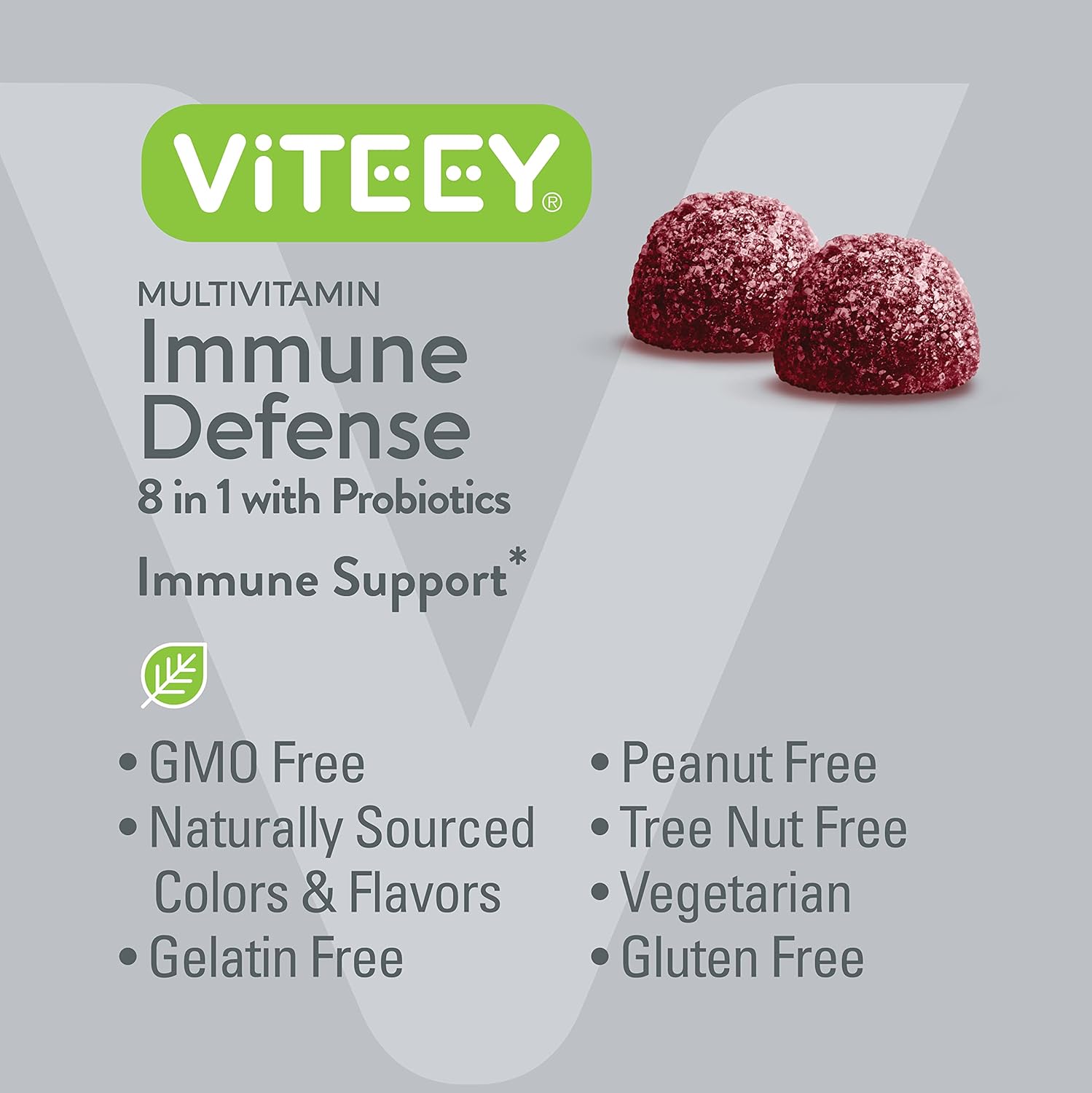 Viteey Multivitamin Gummies with Probiotics - Immune Support for Adults & Teens - Vegetarian Berry Flavored Chewable Supplement - BoostGo Australia