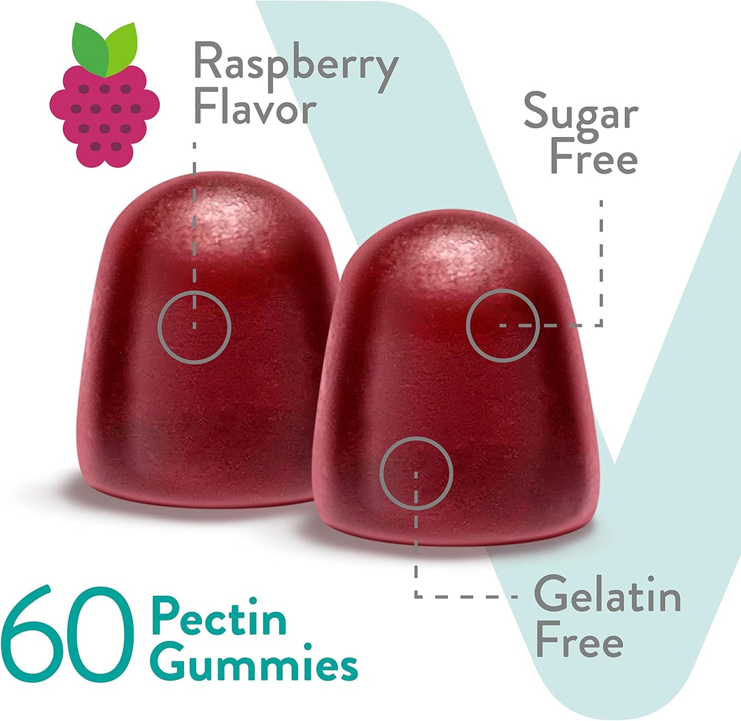 Viteey Probiotic Gummies: Immune and Digestive Support for Women, Men, and Teens - 2 Billion CFUs, Vegan, Sugar-Free Raspberry Flavor