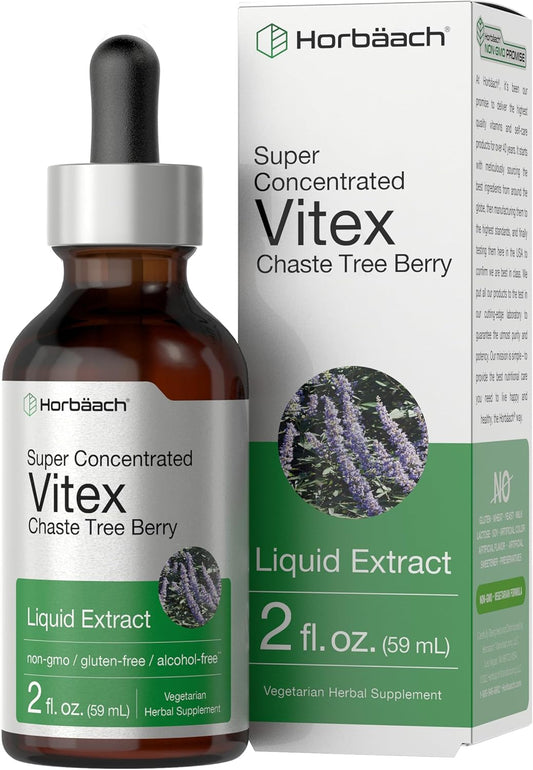 Vitex Berry Chasteberry Extract - Super Concentrated 2 fl oz Supplement, Alcohol-Free, Vegetarian, Non-GMO, Gluten-Free
