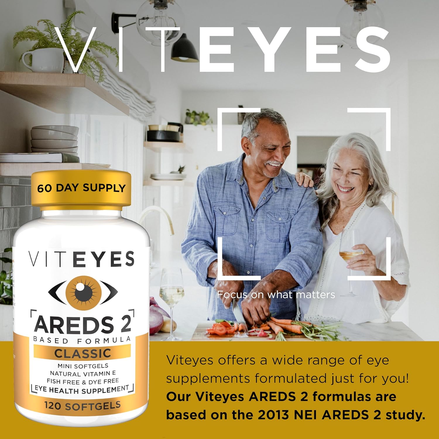 VITEYES® AREDS 2 Softgels - 120 Count for Daily Eye Vitamin Support