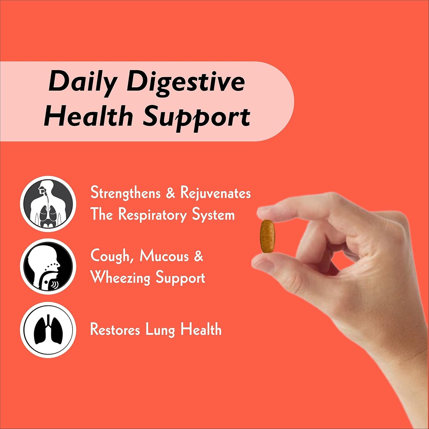 VITINITY Lung Cleanse Supplement, 25+ Key Ingredients for Respiratory Health, Immune Support, Breathing, Asthma, Allergies - 90 Day Supply