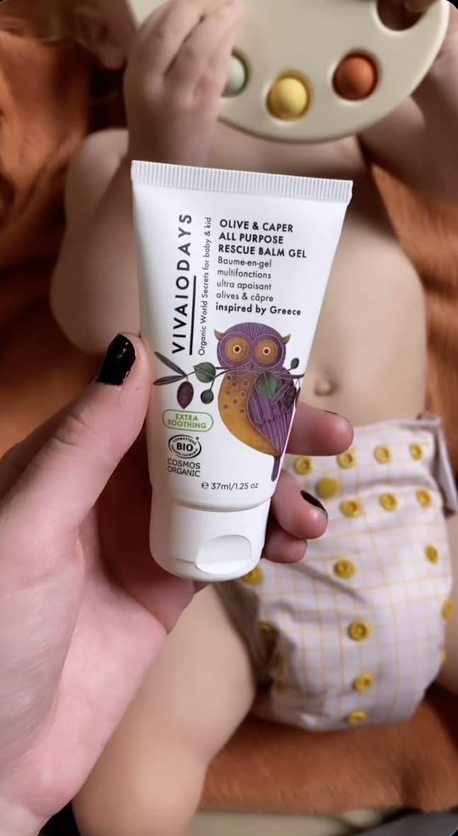 VIVAIODAYS Olive & Caper Soothing Rescue Balm Gel for Dry, Irritated Skin - 1.25 oz.