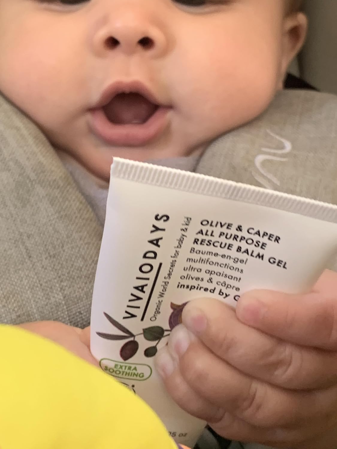 VIVAIODAYS Olive & Caper Soothing Rescue Balm Gel for Dry, Irritated Skin - 1.25 oz.