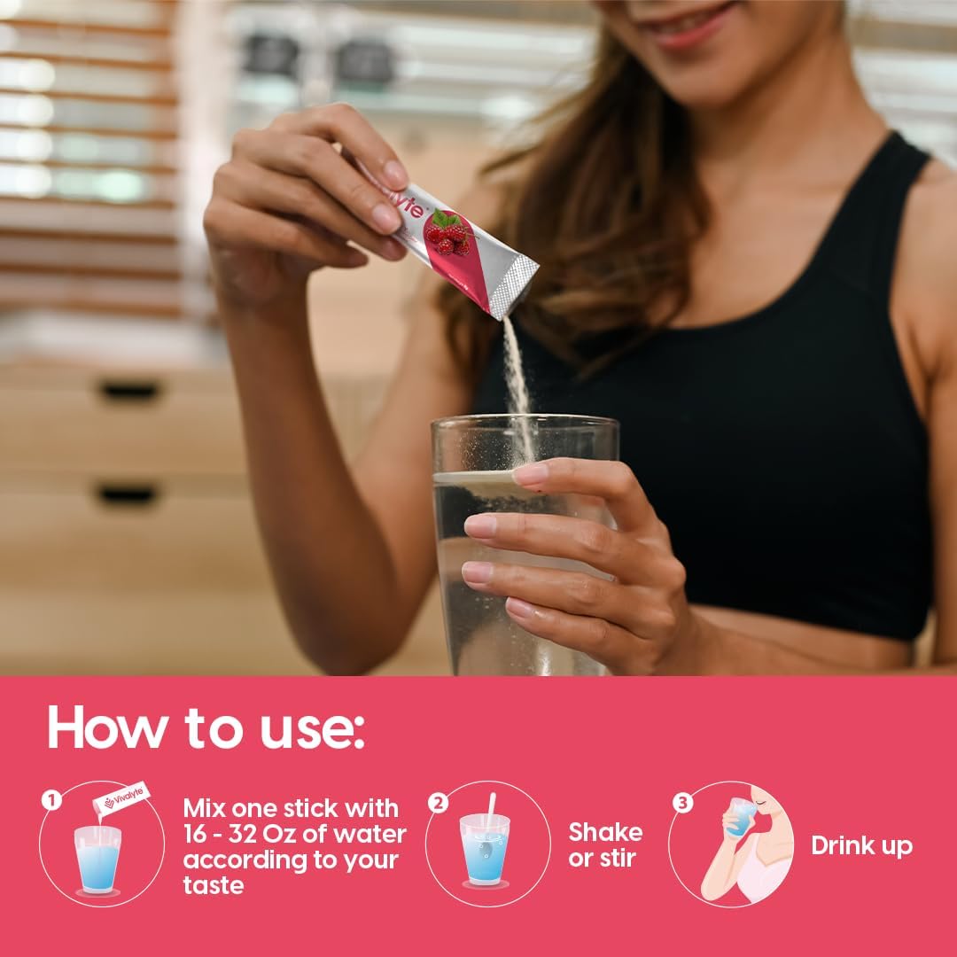 Vivalyte Electrolyte Powder Variety Pack - 20 Natural Hydration Packets with Sodium, Potassium Citrate & Magnesium L-Threonate, Stevia Sweetened, No Sugar