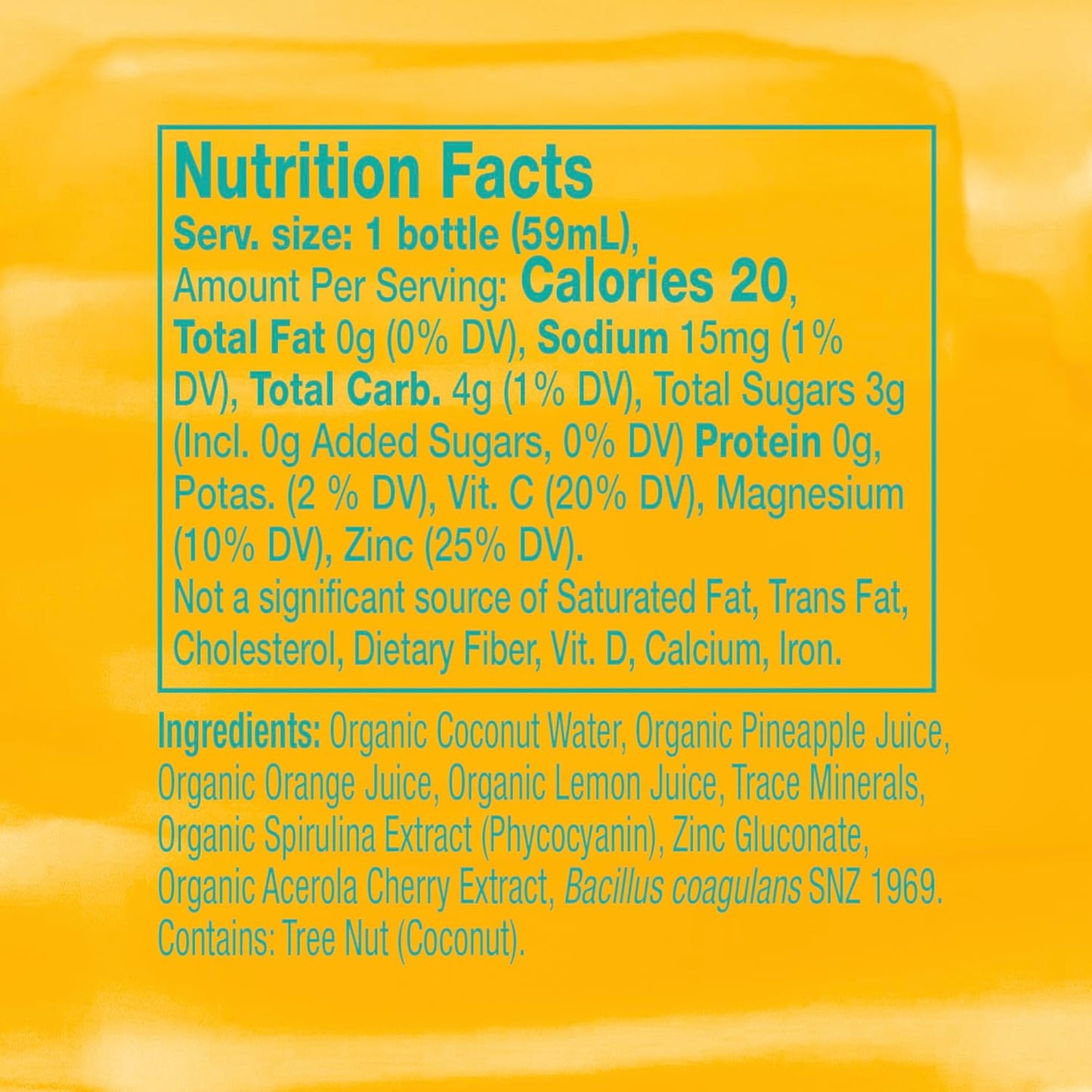 Vive Organic Blue Spirulina Electrolyte Shots with Immune Support, Coconut Water & Trace Minerals - Pack of 12, 2 Fl Oz Each - Gluten Free, Vegan Formula for Refueling and Rehydration