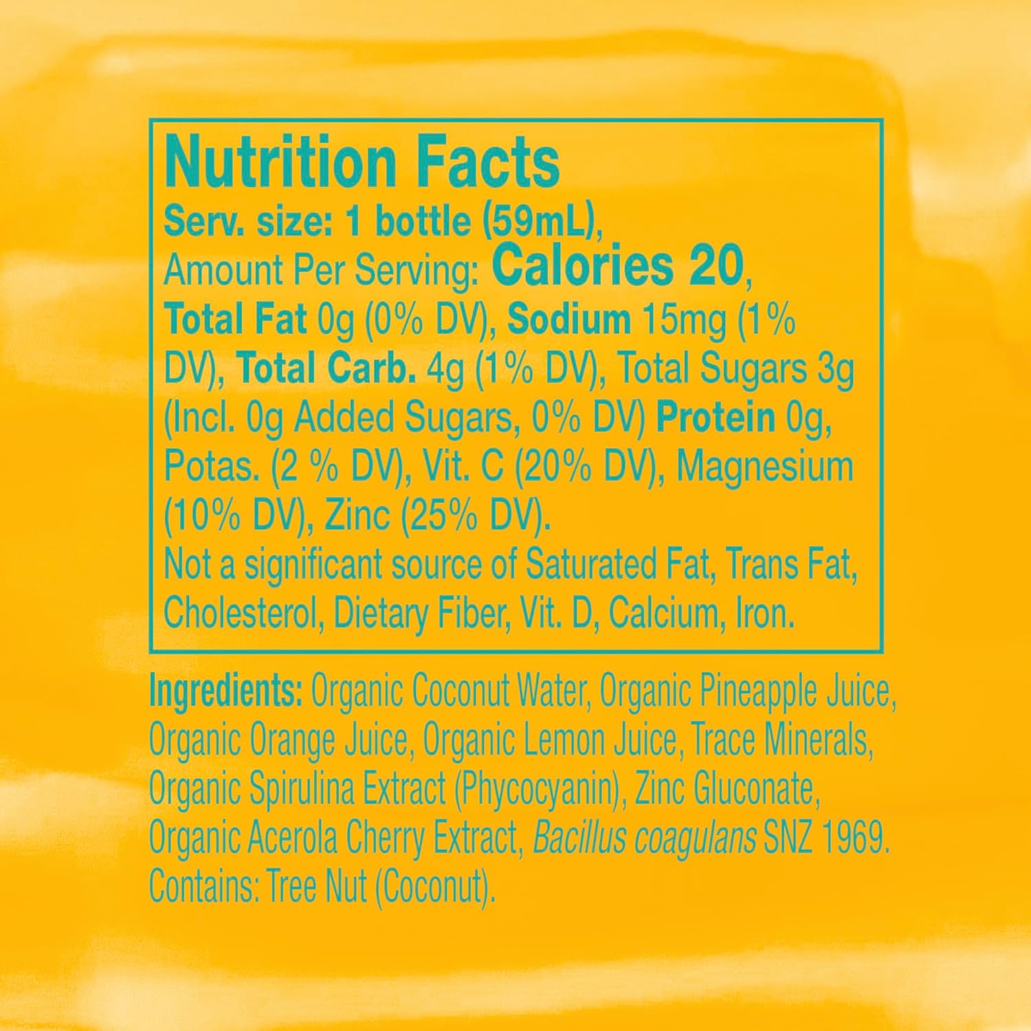Vive Organic Blue Spirulina Electrolyte Shots with Immune Support, Coconut Water & Trace Minerals - Pack of 12, 2 Fl Oz Each - Gluten Free, Vegan Formula for Refueling and Rehydration