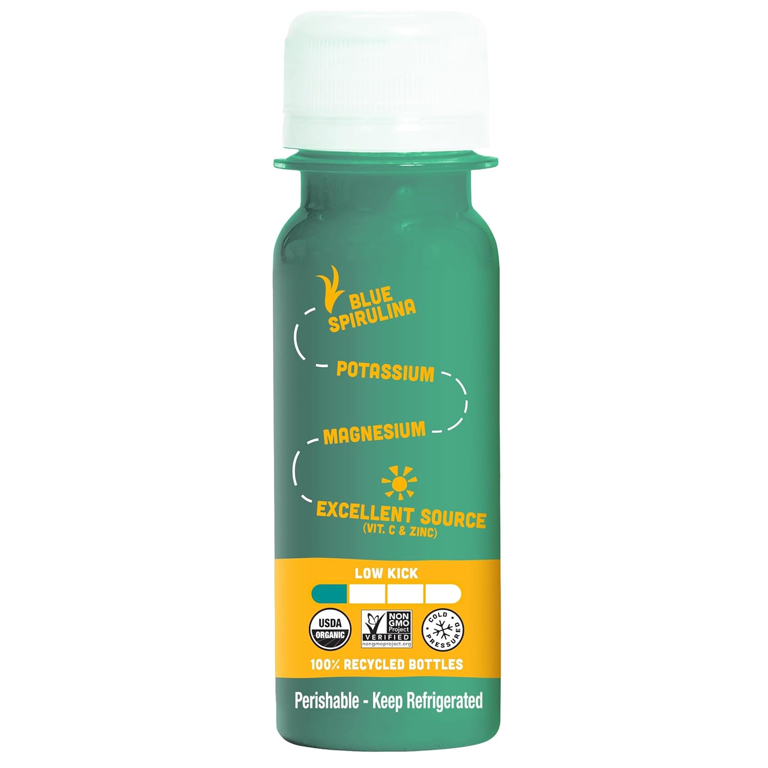 Vive Organic Blue Spirulina Electrolyte Shots with Immune Support, Coconut Water & Trace Minerals - Pack of 12, 2 Fl Oz Each - Gluten Free, Vegan Formula for Refueling and Rehydration