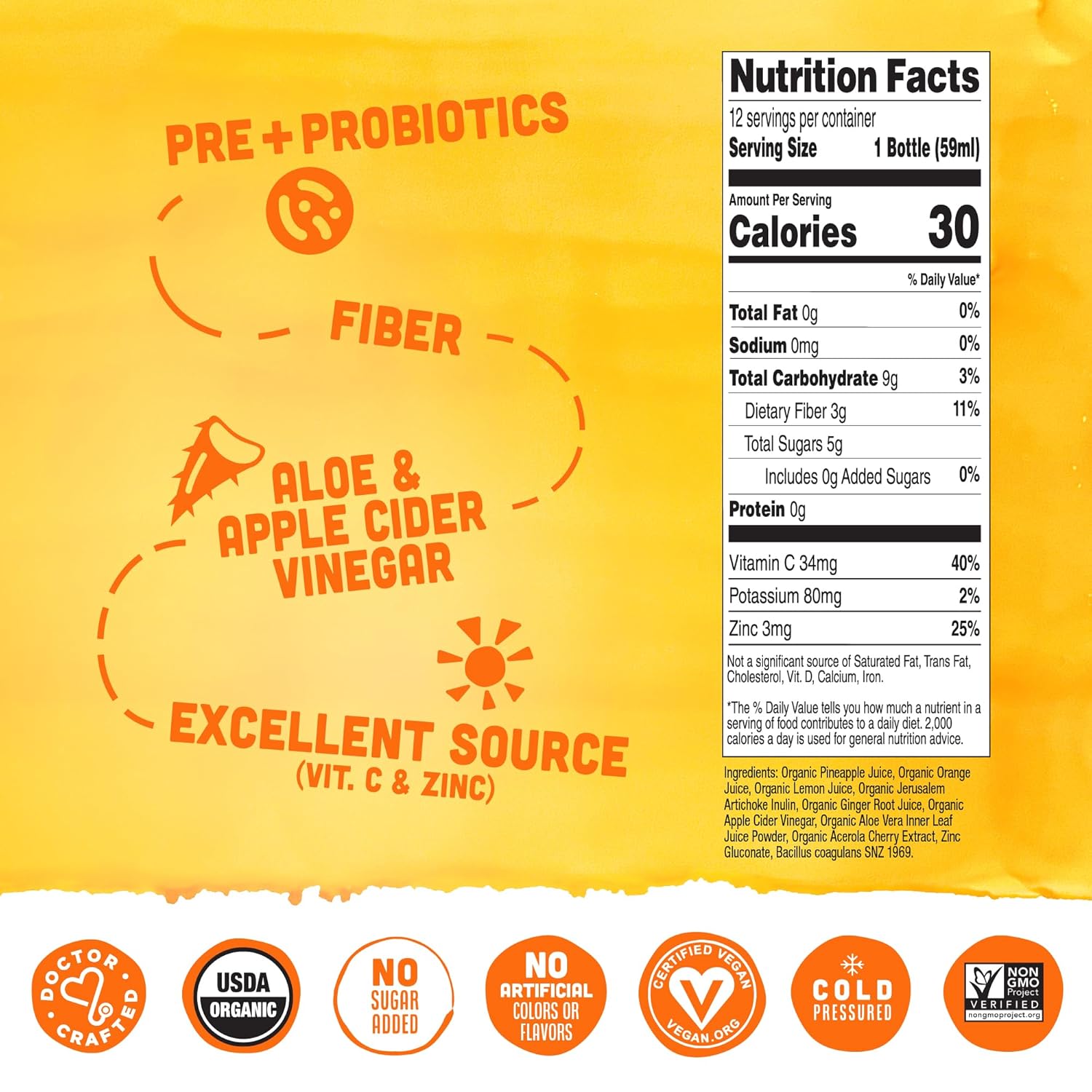 Vive Organic Digestion and Immunity Shot - Natural Wellness Boost