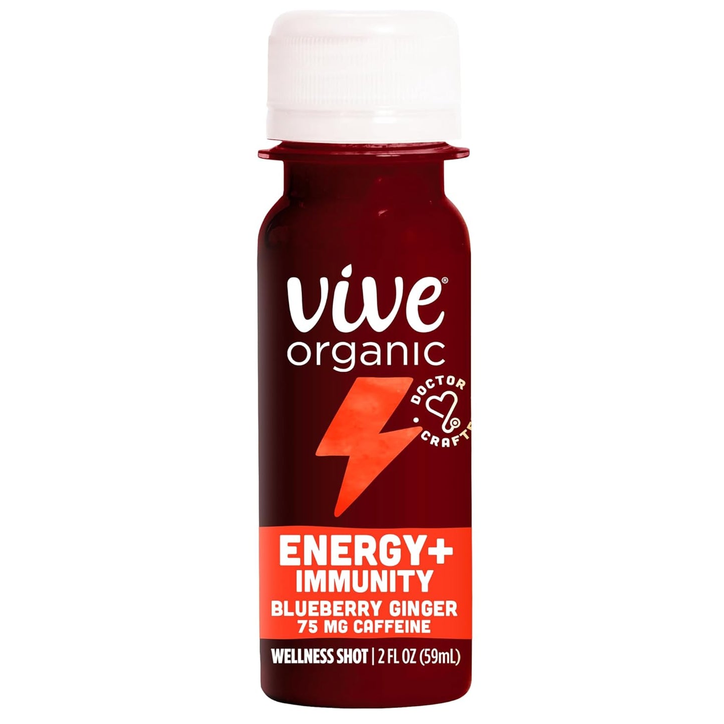Vive Organic Energy Shot with Ashwagandha and Green Tea, Immune Support & Energy Boost, Vegan & Gluten-Free, Pack of 12