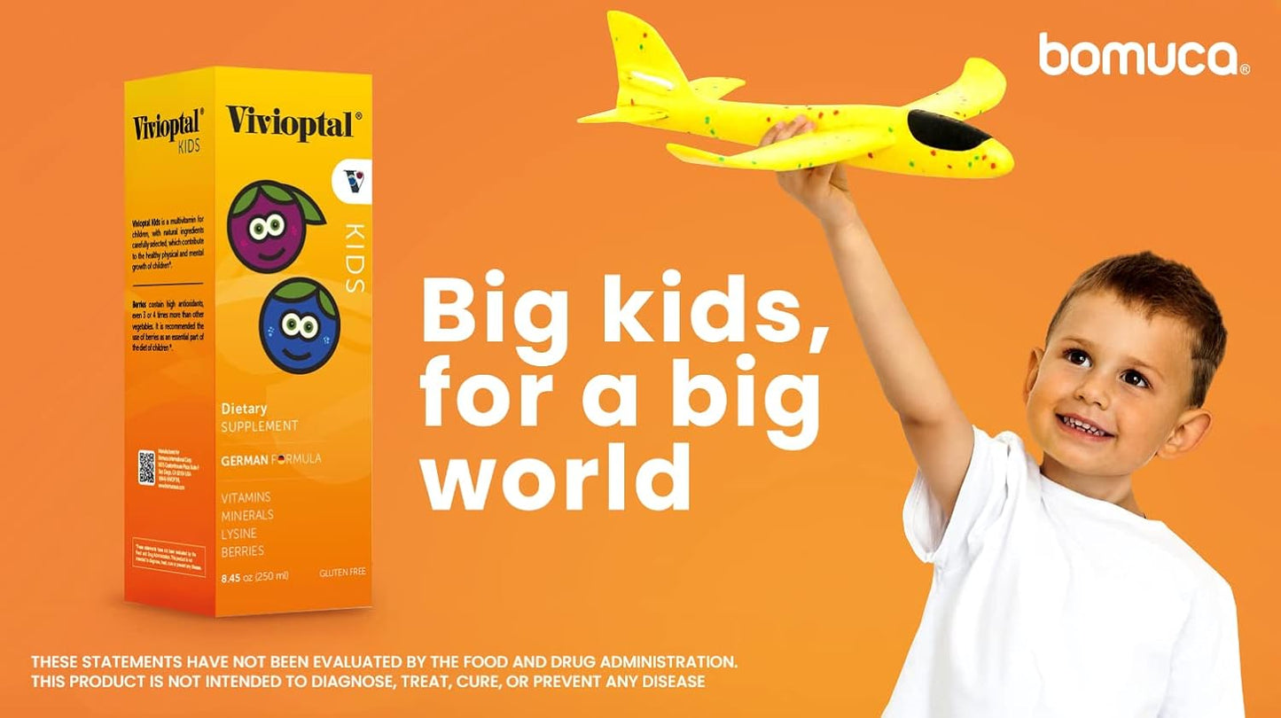 Vivioptal Kids Liquid Multivitamin Berries Supplement 8.45 Fl Oz - Multiminerals for Children