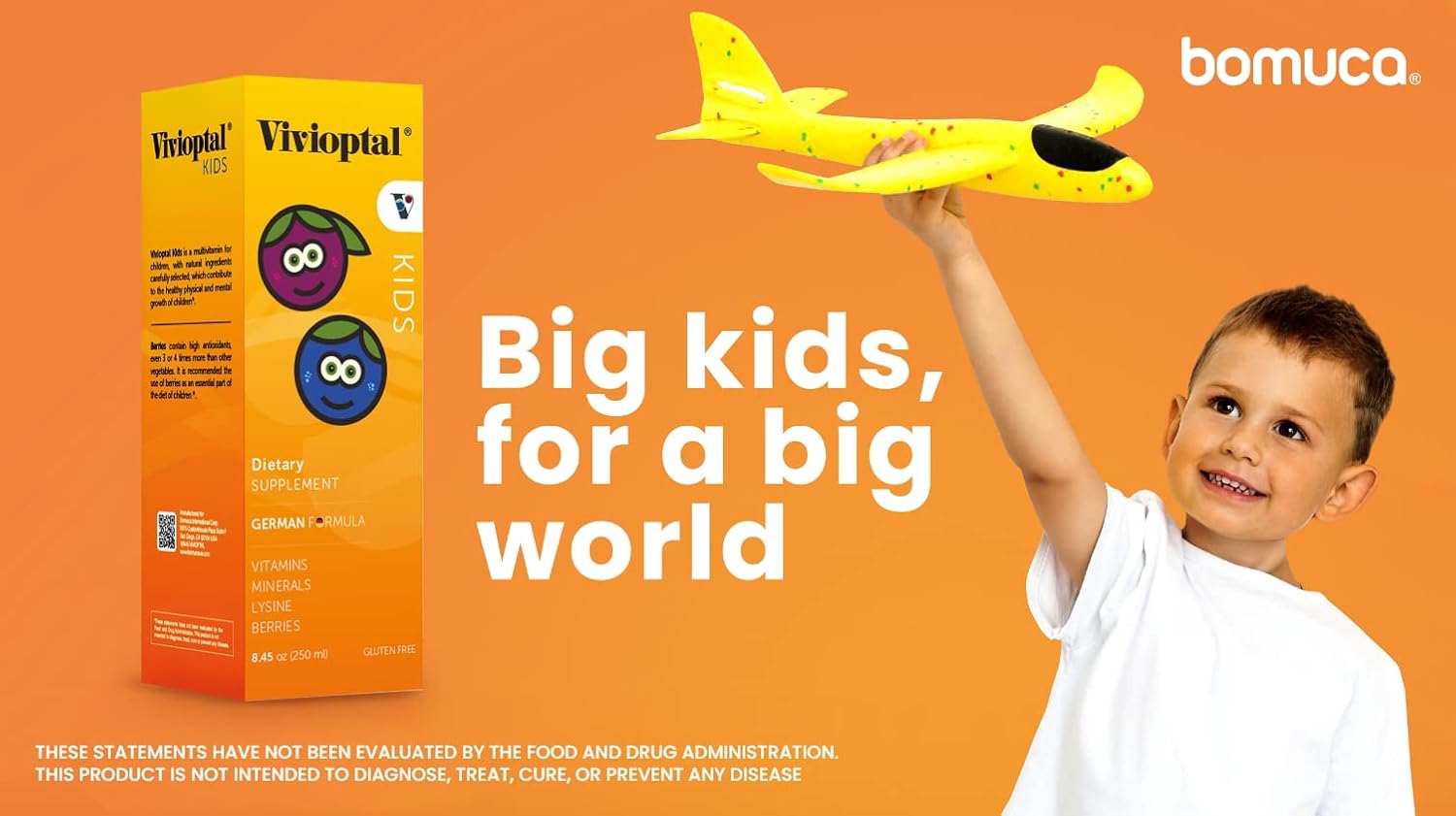 Vivioptal Kids Liquid Multivitamin Berries Supplement 8.45 Fl Oz - Multiminerals for Children