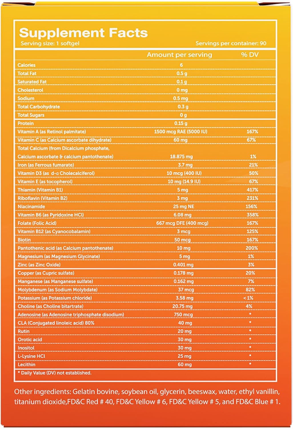 Vivioptal Multi Softgels - 90 Count Multivitamin & Multimineral, Gluten Free German Formula