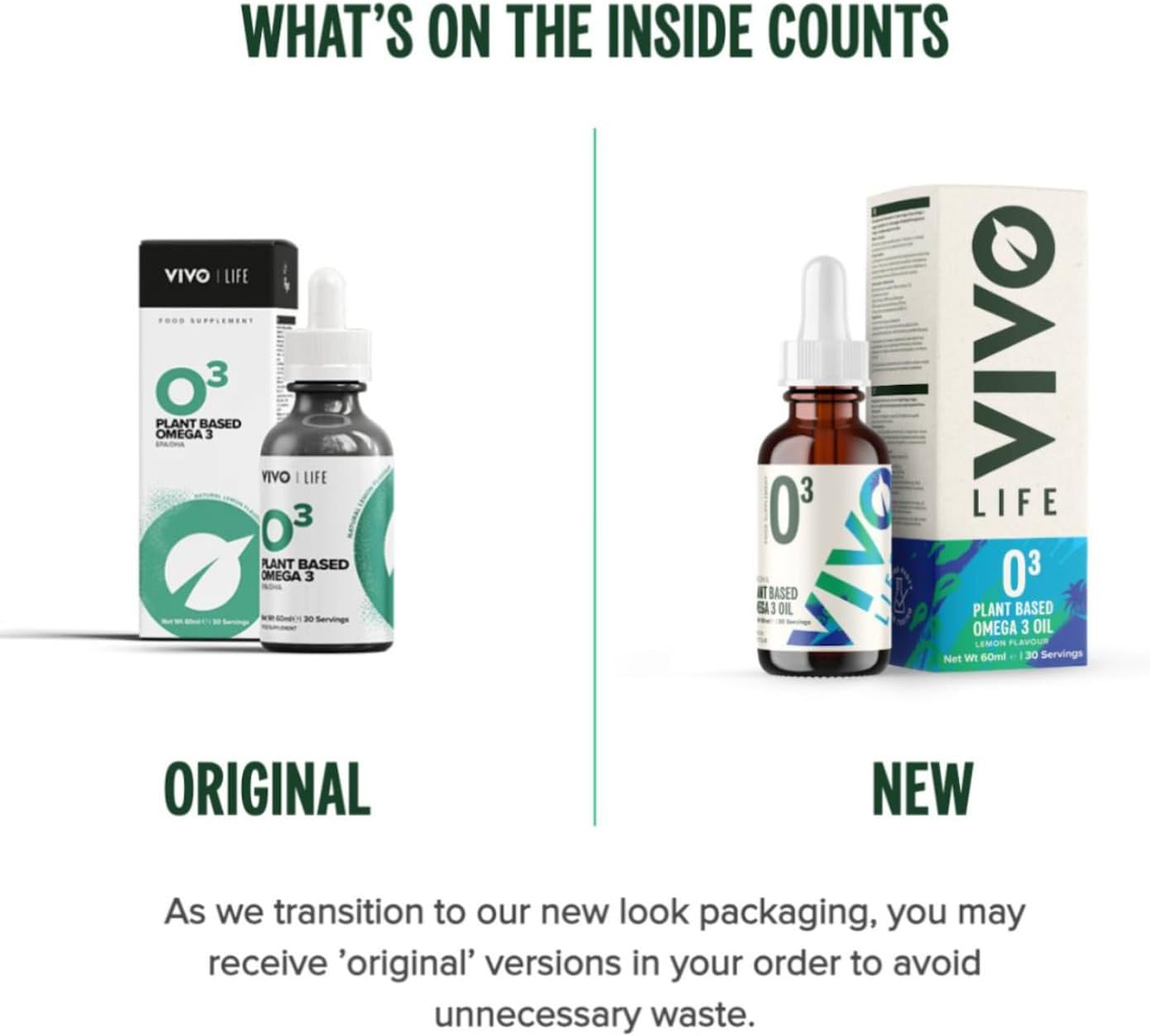 Vivo Life Vegan Omega 3 Liquid Drops: Algae Source, 2.03 fl oz, 30 Servings, 300mg EPA 600mg DHA, Fresh Lemon Flavor