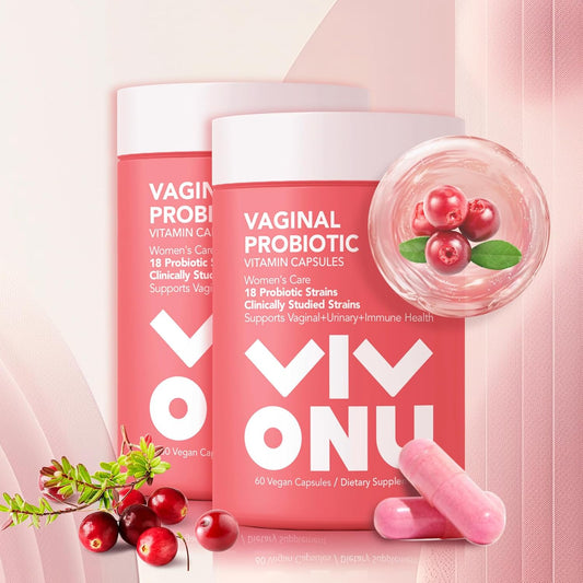 VivoNu Women's Probiotic with Prebiotics, Lactobacillus Blend - 60 Billion CFUs, 18 Strains - Supports Women's Health, Immune System, Digestion, Gut Health, Vaginal Flora - Promotes Healthy Vaginal Odor