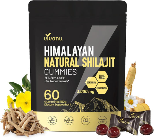 VivoNu Women's Shilajit Gummies with Probiotic Support - Digestive Health Supplement for Women