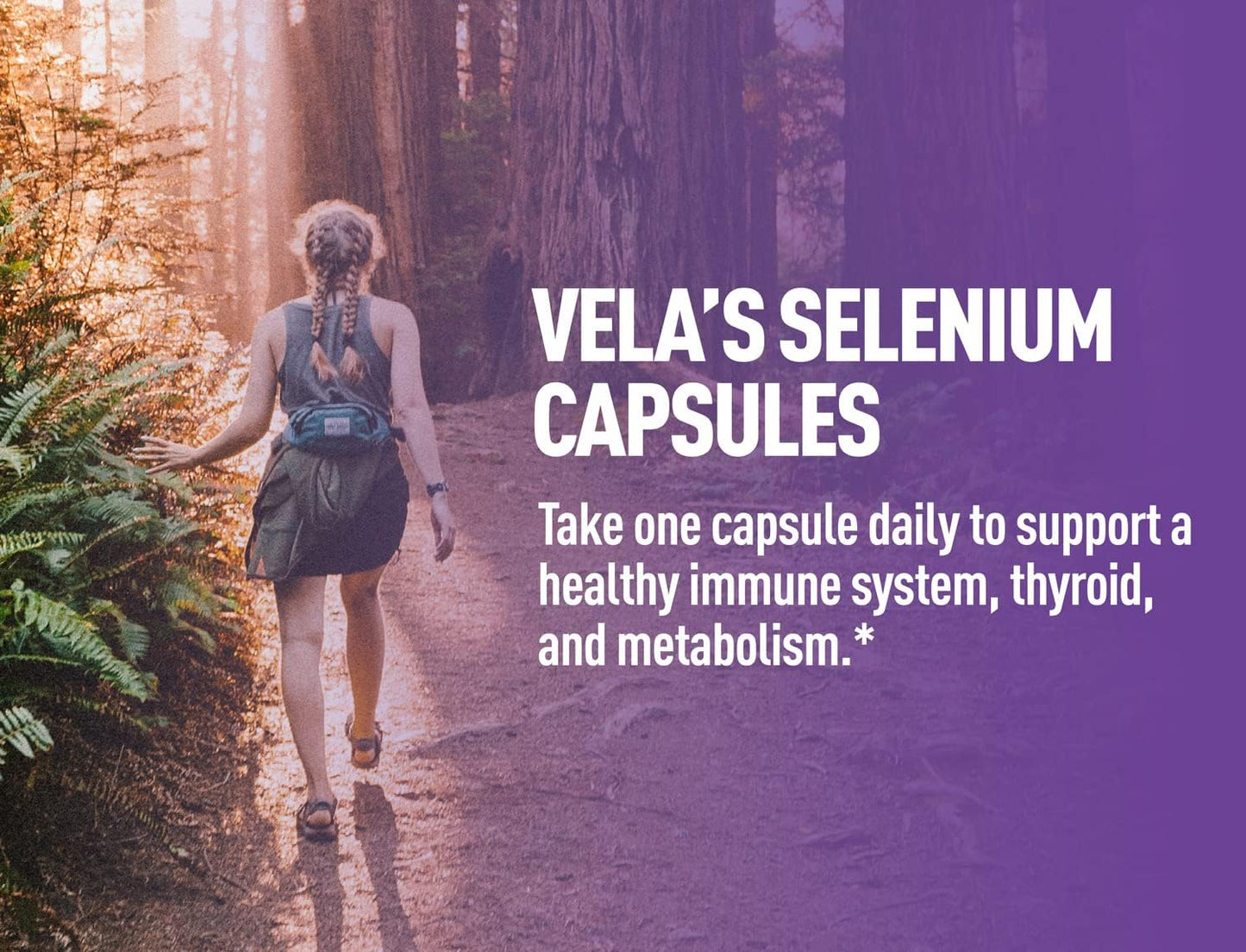 Véla Selenium Capsules 200mcg - Antioxidant, Immune, Reproductive, Thyroid Support - Non-GMO - 200 Capsules, 3rd Party Tested