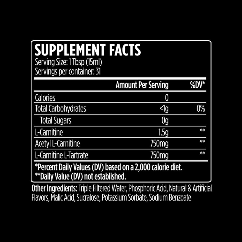 VMI Sports L-Carnitine 3000 Liquid Supplement | 3000mg Carnitine | Zero Calorie Zero Sugar Keto Friendly | Great Tasting Patriot Pop Flavor | 31 Servings | 16 fl oz Bottle for Men and Women