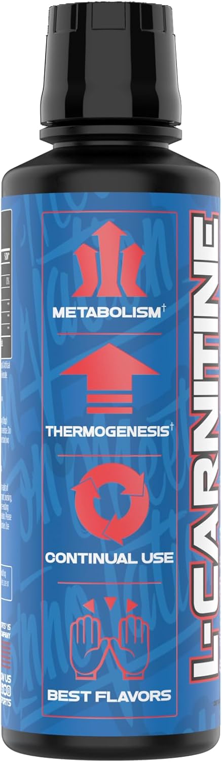 VMI Sports L-Carnitine 3000 Liquid Supplement | 3000mg Carnitine | Zero Calorie Zero Sugar Keto Friendly | Great Tasting Patriot Pop Flavor | 31 Servings | 16 fl oz Bottle for Men and Women
