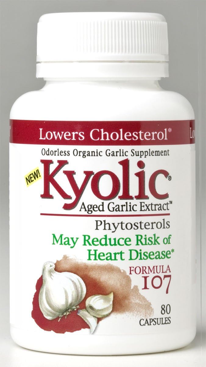 Wakunaga Kyolic Formula 107 Supplement - 80 Capsules