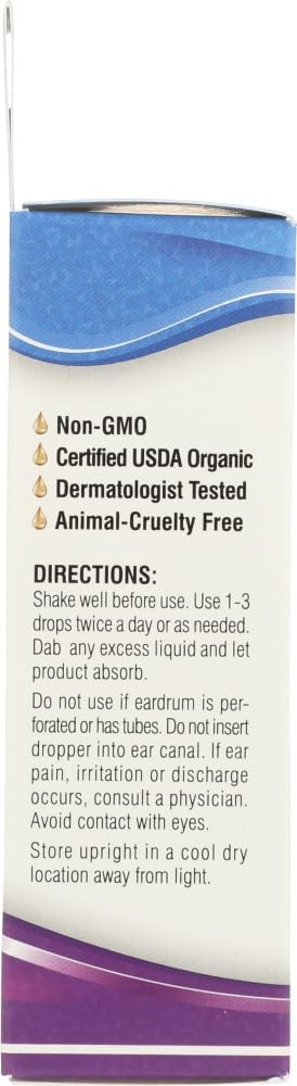 Wally's Natural Products Organic Ear Oil with Garlic and Mullein 1 fl oz - 2 Pack