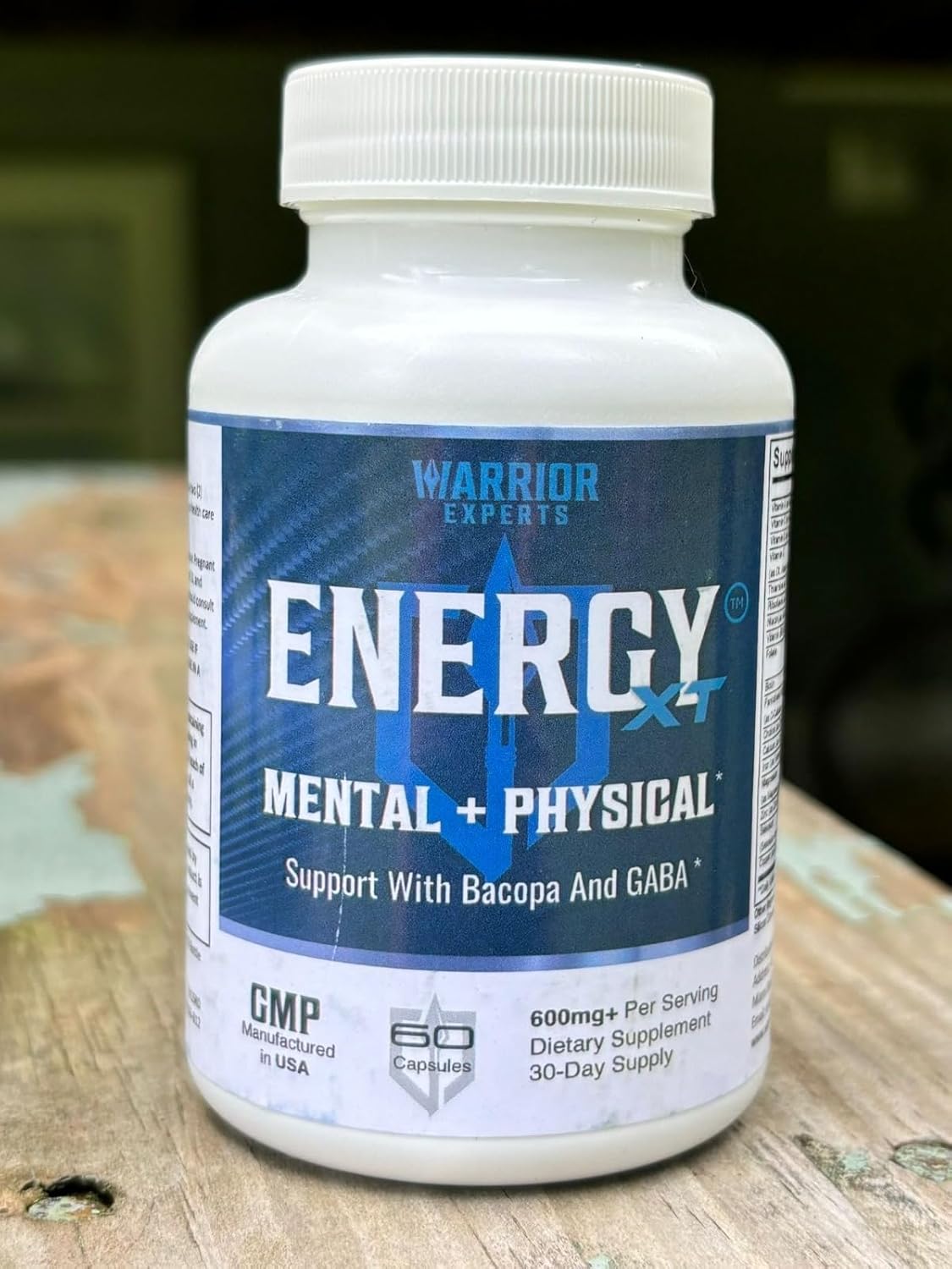Warrior Nootropic Energy Supplements for Mental Alertness and Physical Energy - 60 Capsules with Vitamin B, DMAE Bacopa, and GABA