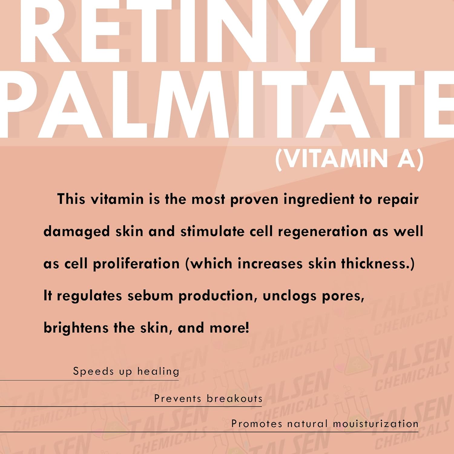 Water-Soluble Vitamin A Powder Retinyl Palmitate - Pure Retinol USP Grade for Cosmetics (1 oz / 28g)