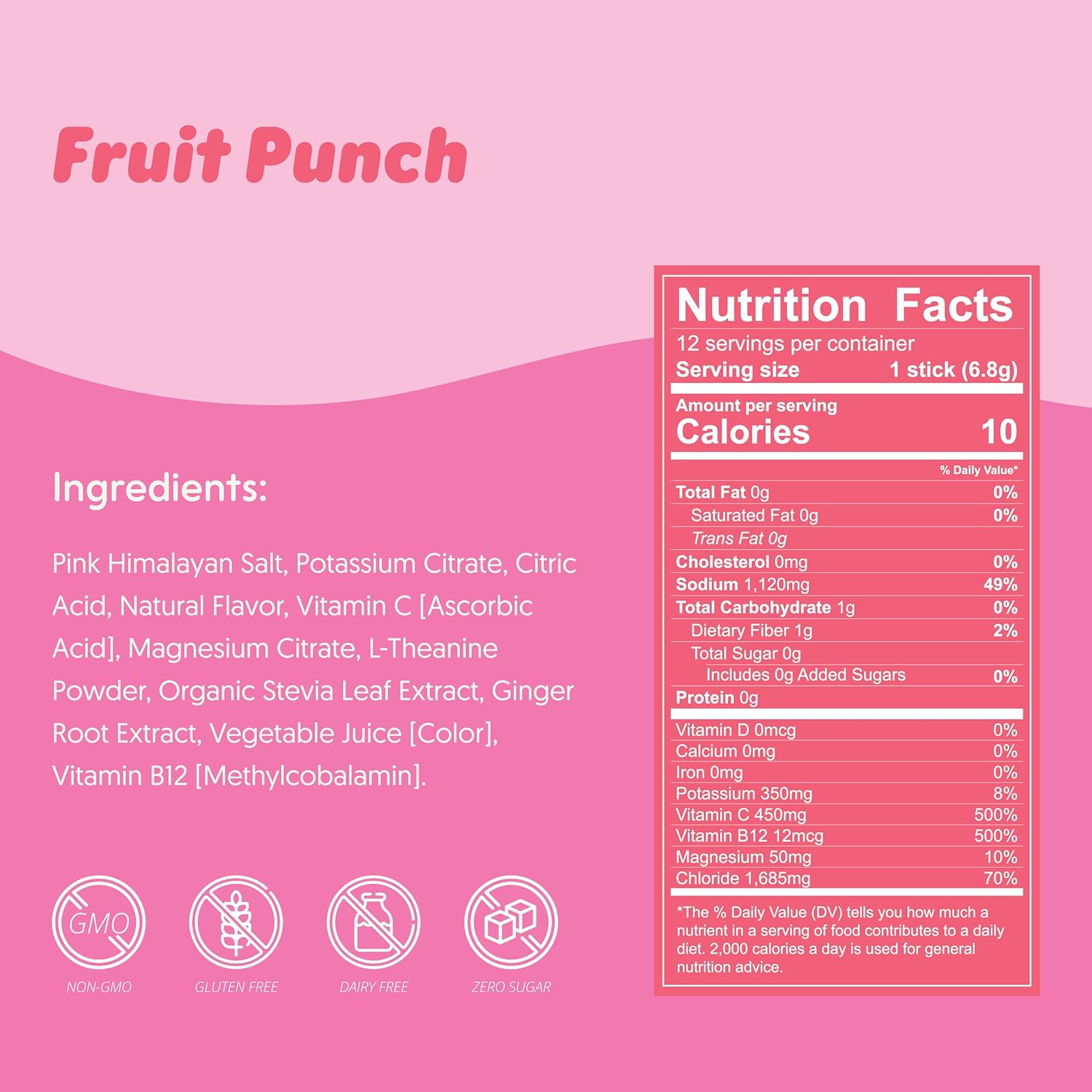 Waterboy Weekend Recovery Electrolyte Powder Packets - 3,200mg | Ginger, L-Theanine, Vitamins | No Sugar, All Natural, Gluten Free | 24 Drink Sticks (Fruit Punch)