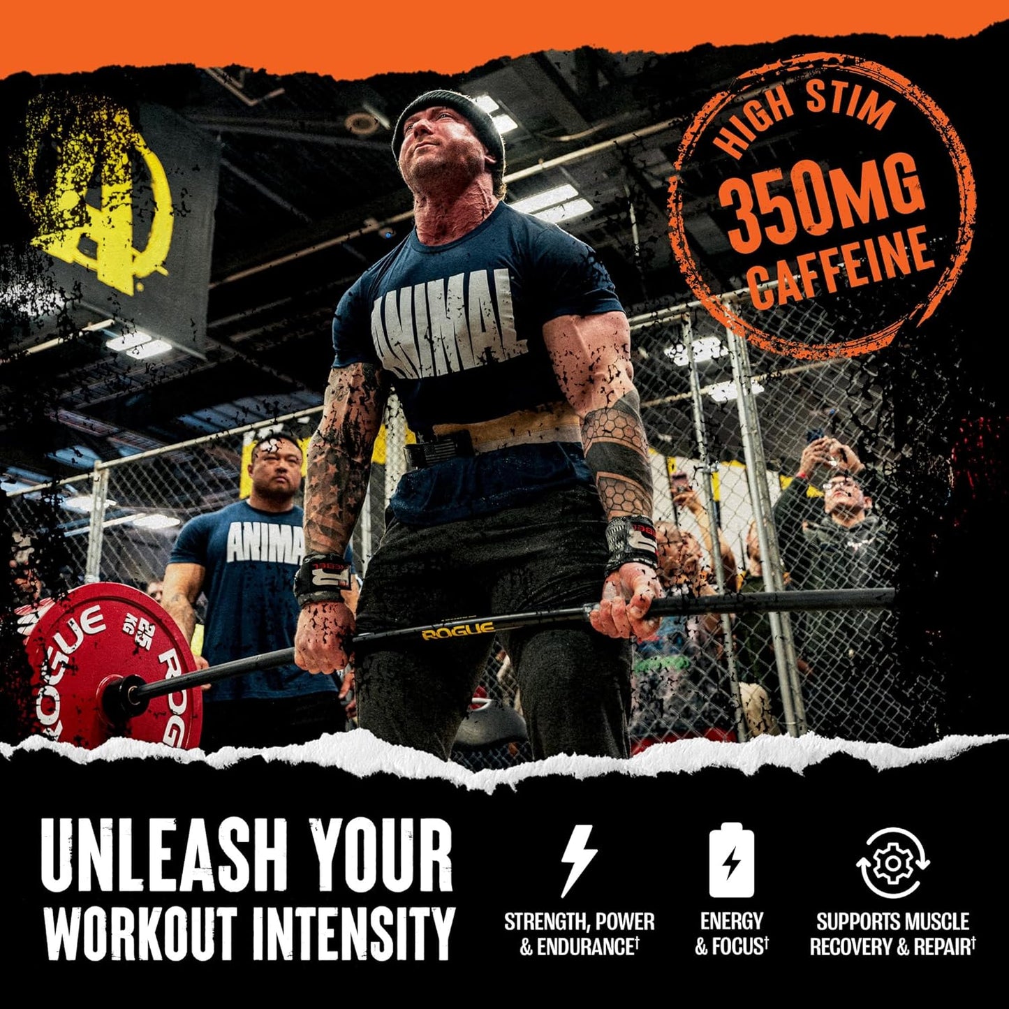 Watermelon Flavored Animal Fury Pre Workout Powder - Energy and Focus Supplement with 5g BCAA, 350mg Caffeine, Beta-Alanine, Nitric Oxide Booster - Preworkout for Men and Women - 20 Servings