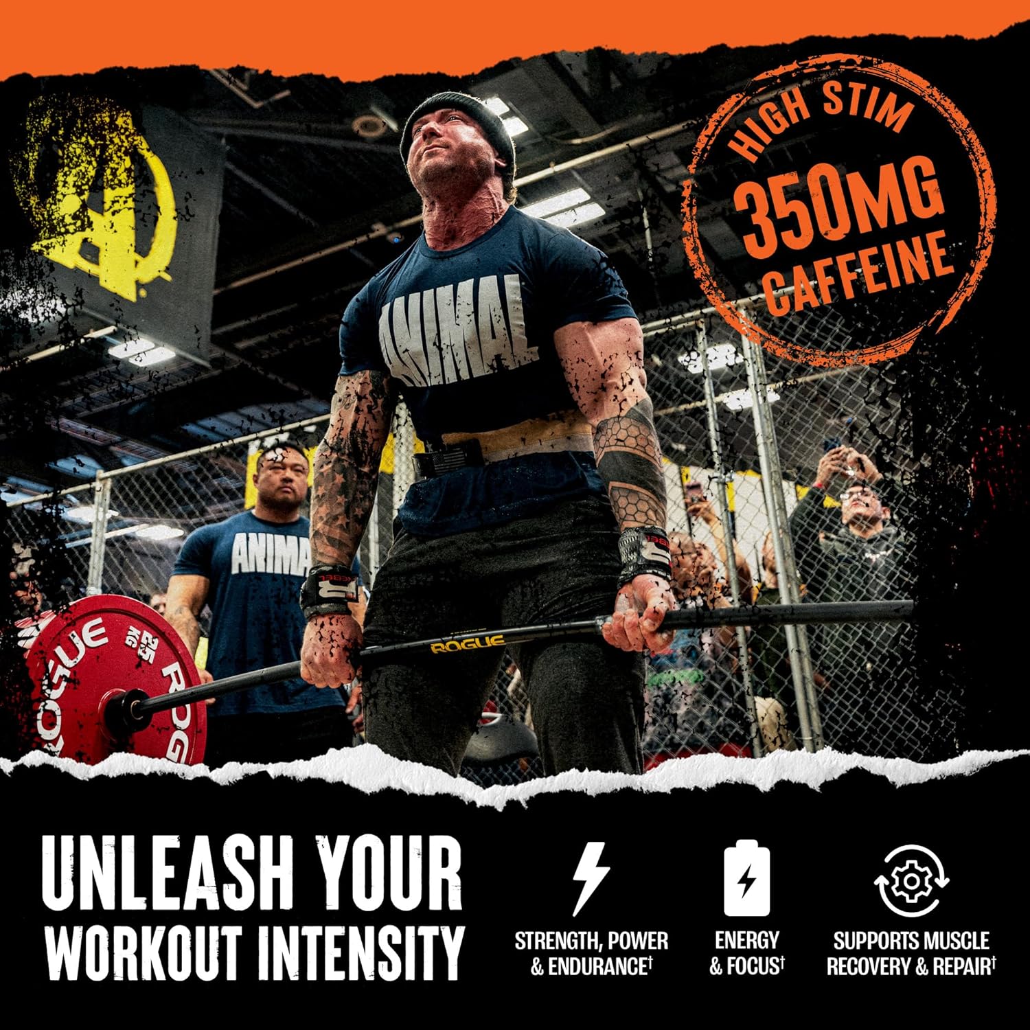 Watermelon Flavored Animal Fury Pre Workout Powder - Energy and Focus Supplement with 5g BCAA, 350mg Caffeine, Beta-Alanine, Nitric Oxide Booster - Preworkout for Men and Women - 20 Servings