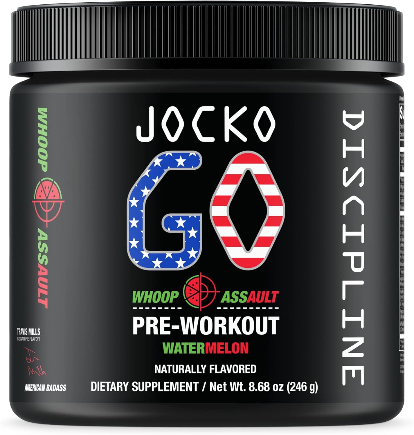Watermelon Jocko Fuel Pre Workout Powder: Keto & Sugar Free, Boost Endurance for Running, Cycling, Jiu Jitsu - 30 Servings