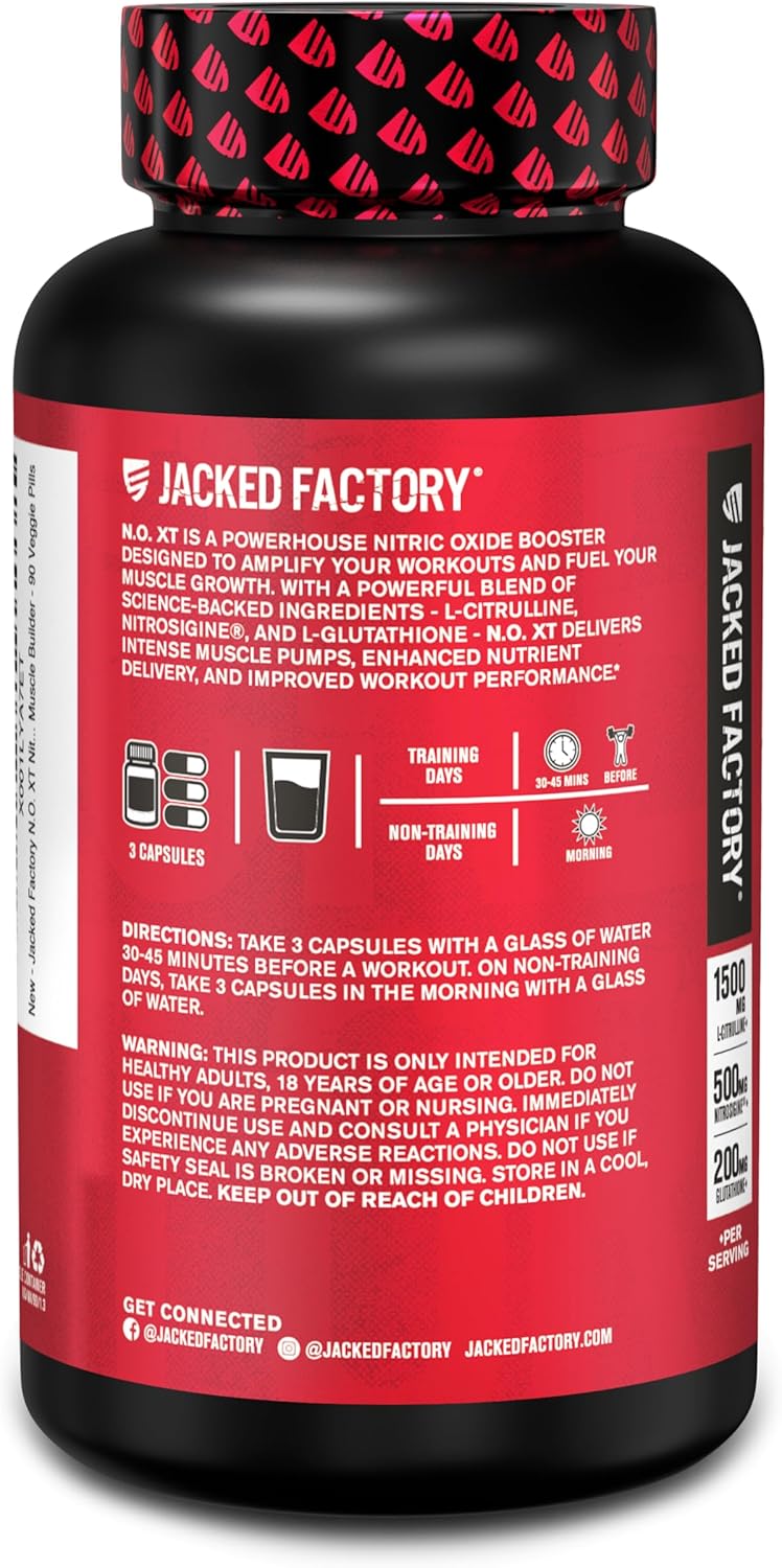 Watermelon Nitrosurge Shred Thermogenic Pre-Workout & N.O. XT Nitric Oxide Booster for Men & Women by Jacked Factory