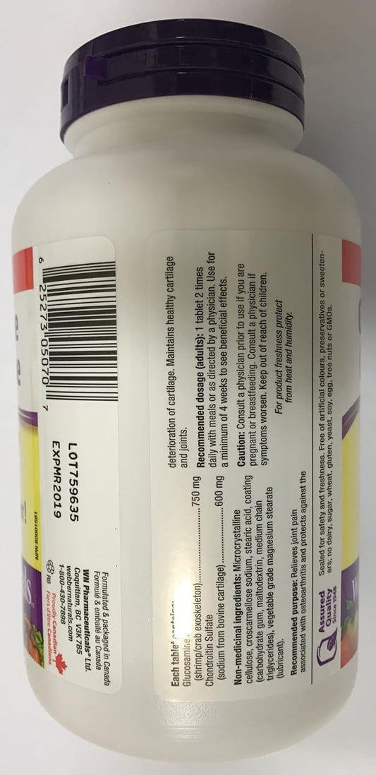 Webber Naturals Glucosamine & Chondroitin Supplement, 750/600mg, 150 Tablets