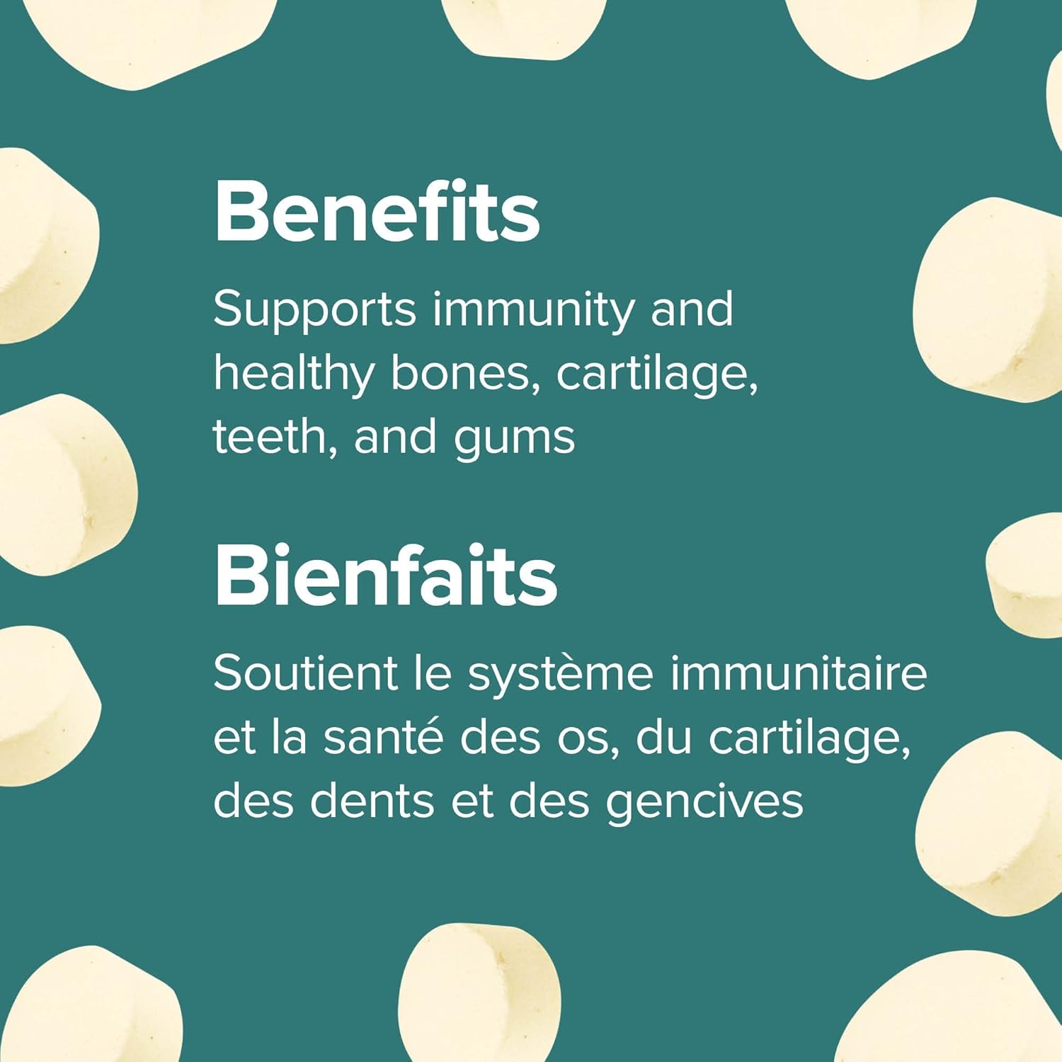 Webber Naturals Vitamin C Chewable Tablets - Tropical Breeze Flavor, 500mg Per Tablet for Immune & Antioxidant Support, Non GMO, Dairy & Gluten Free