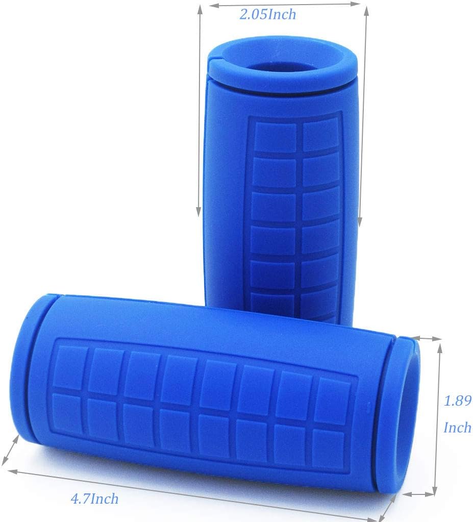 Weight Bar Grips for Standard Barbell & Dumbbell Handles - Thick Bar Training Adapter for Weightlifting & Cable Attachments - Fitness Training Rope Grips for Arm & Forearm Strength Builder