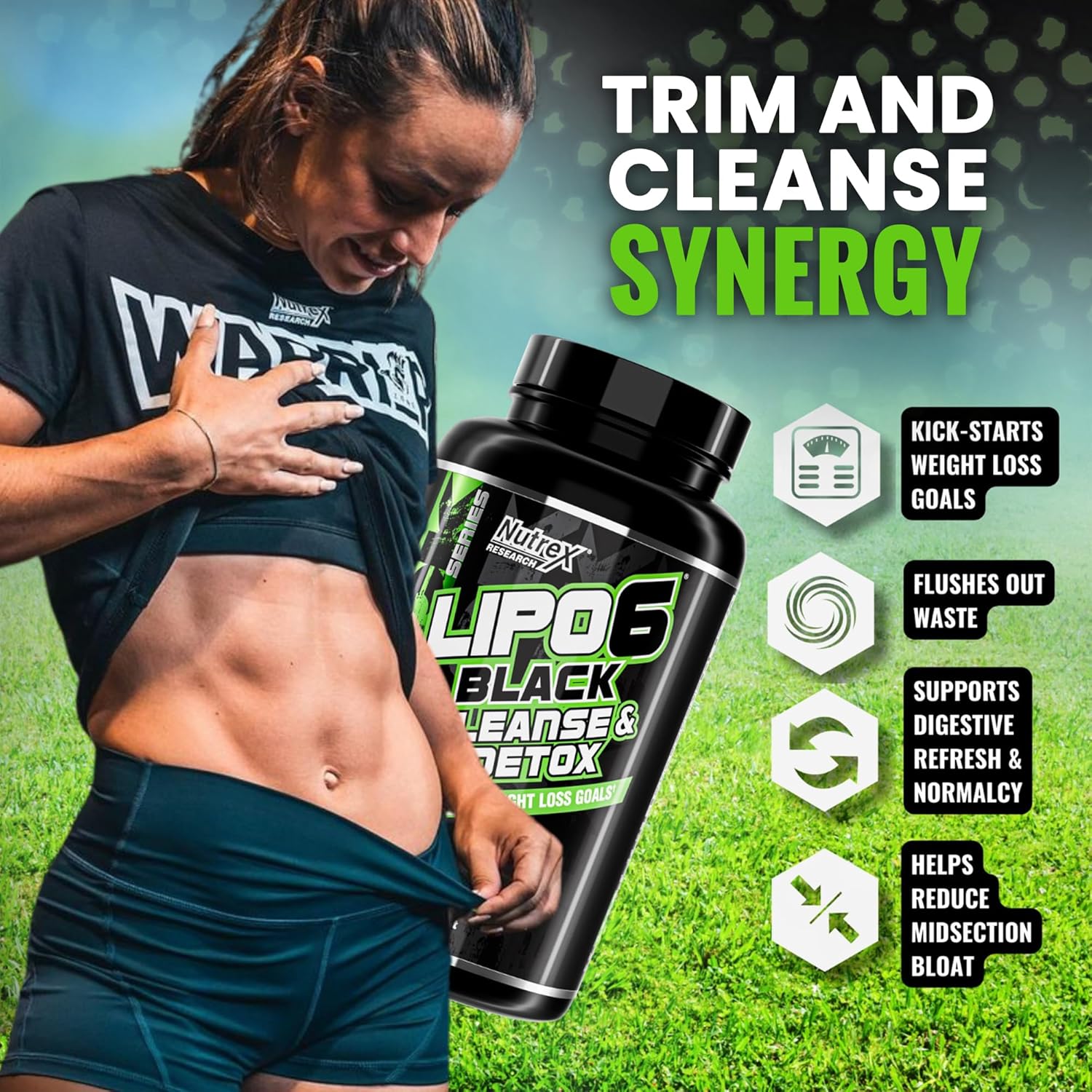 Weight Loss Bundle: Nutrex Research Lipo-6 Cleanse & Detox + Hardcore Supplement for Metabolism Support