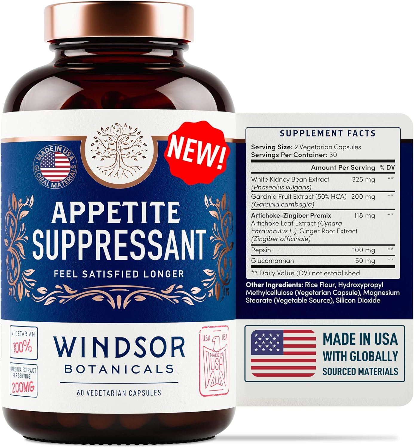 Weight Loss Bundle: Windsor Botanicals Appetite Suppressant & Vegan B12 Liquid