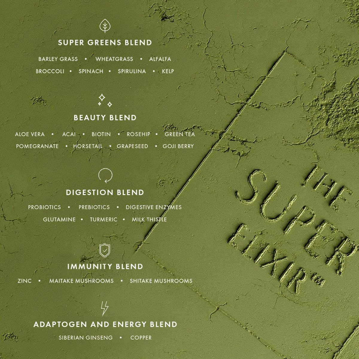 WelleCo Super Elixir Daily Greens Probiotic Drink Mix - Whole Foods, Gluten Free, Vegan Gut Health Powder for Energy, Immunity, Skin, Hair, Nails - 300g Jar