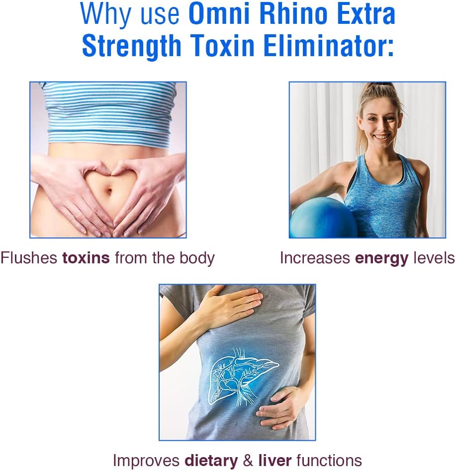 Wellgenix Omni Rhino Detox Drink - Fruit Punch Flavor - 8 fl oz - Same Day Toxin Elimination - Single Pack