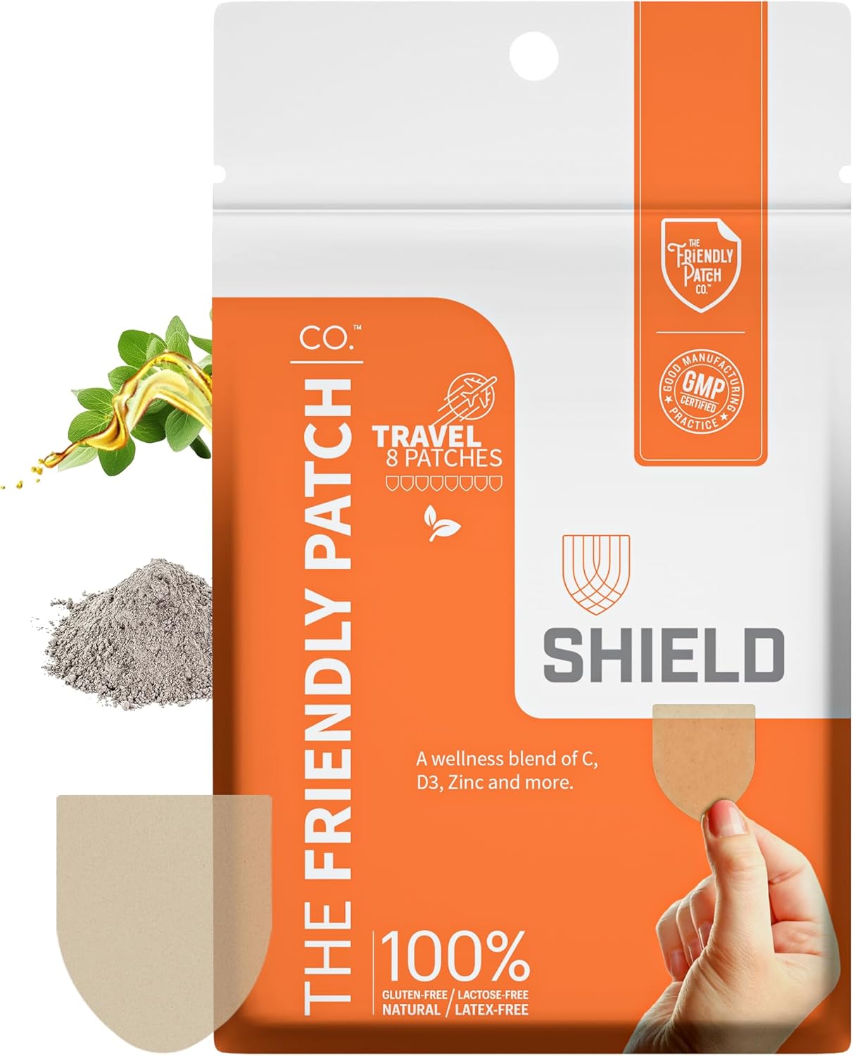 Wellness Patches Travel Pack - D3, C & Zinc - Shield Patch by The Friendly Patch CO. - WERCSmart Certified