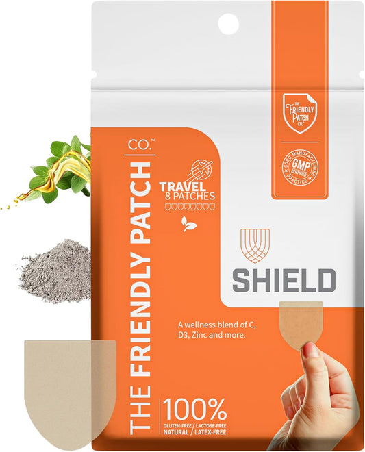 Wellness Patches Travel Pack - D3, C & Zinc - Shield Patch by The Friendly Patch CO. - WERCSmart Certified