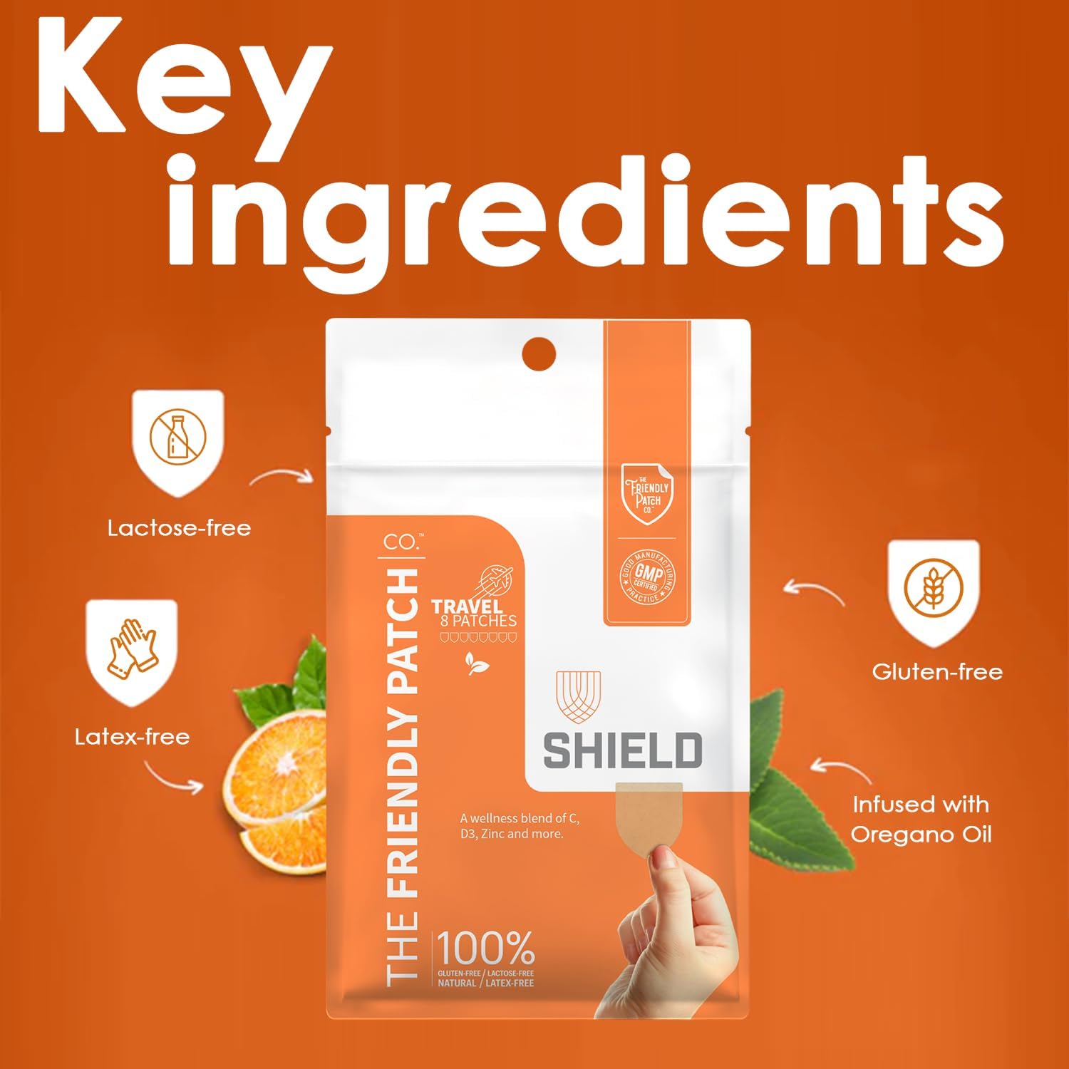 Wellness Patches Travel Pack - D3, C & Zinc - Shield Patch by The Friendly Patch CO. - WERCSmart Certified