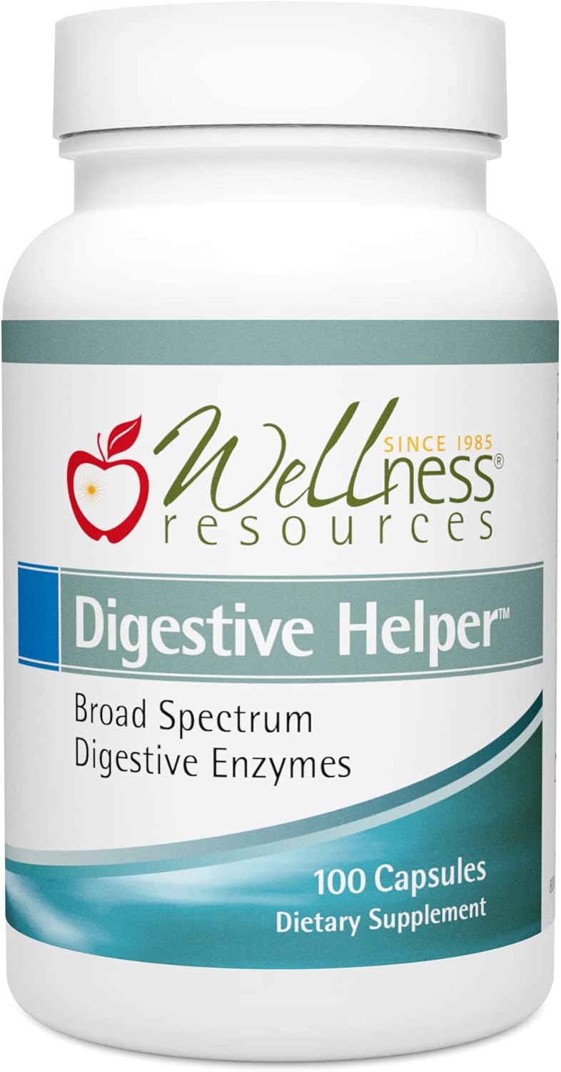 Wellness Resources Digestive Enzyme Supplement with BioCore DPP IV - 100 Capsules, Vegetarian - Gluten, Fat, Casein, Protein Breakdown