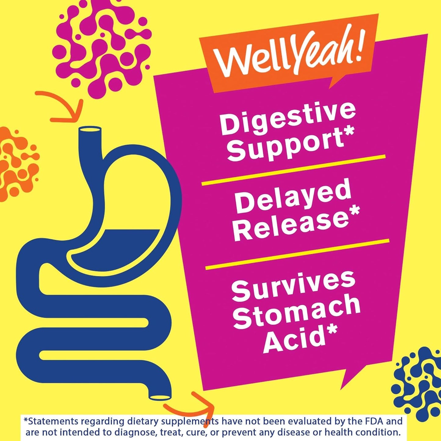 WellYeah Kids Probiotic Gummies for Digestive & Immune Support - Vegan & Gluten-Free Gummy Supplement - 60 Count