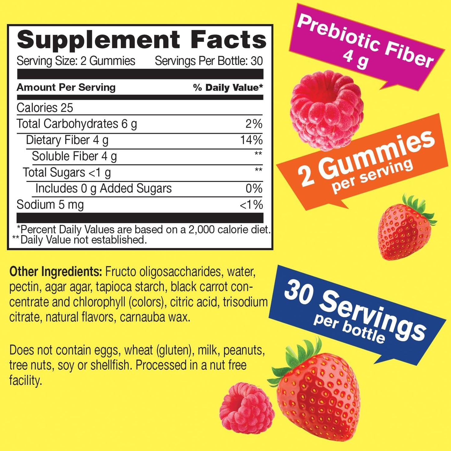 WellYeah Prebiotic Fiber Gummies - Digestive Health Supplement for Adults - Vegan, Gluten-Free, Non GMO - Berry Flavor - 60 Count