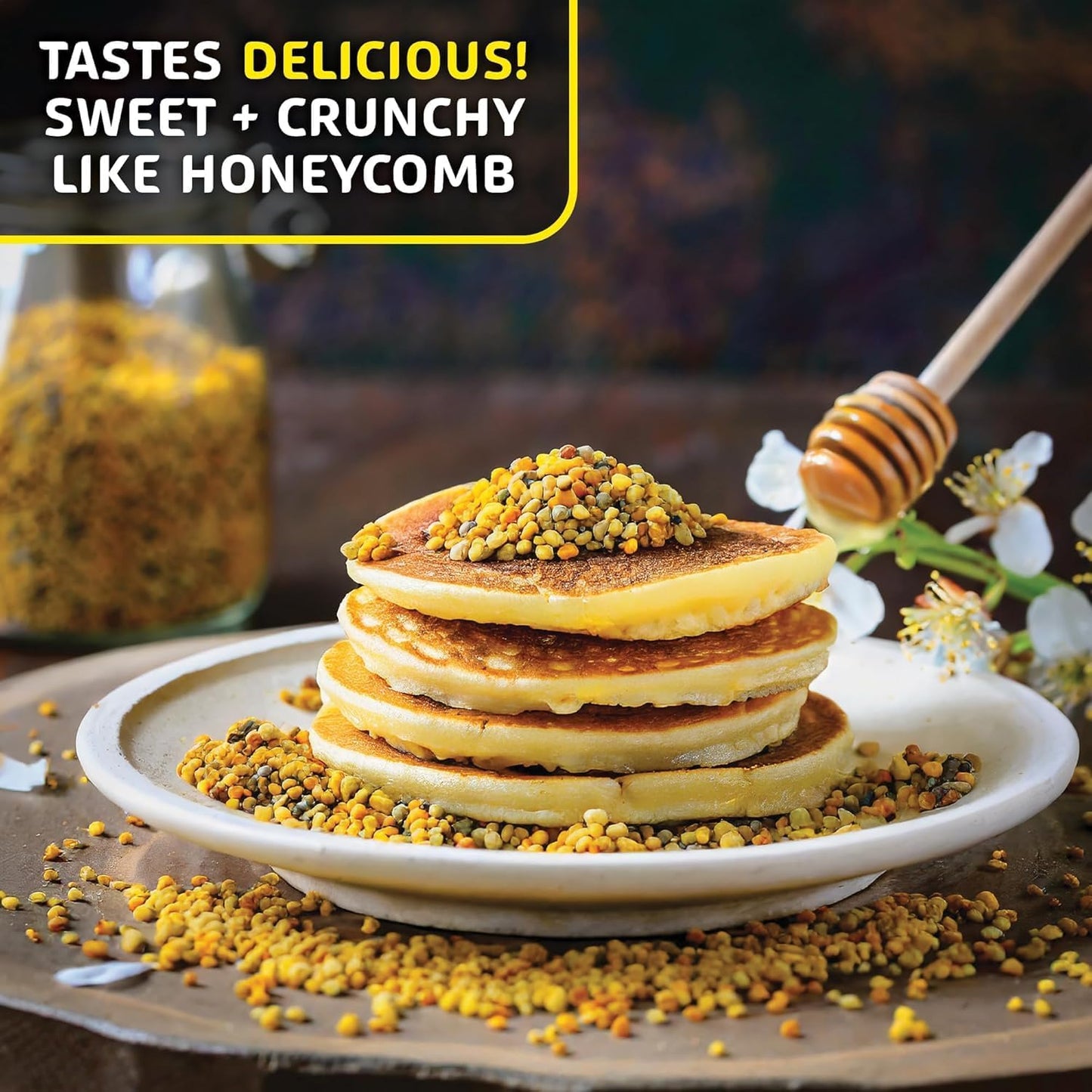 Western Australia Helio Hives Bee Pollen Granules - Pure Superfood for Optimal Health - 1.1 Pound Pack