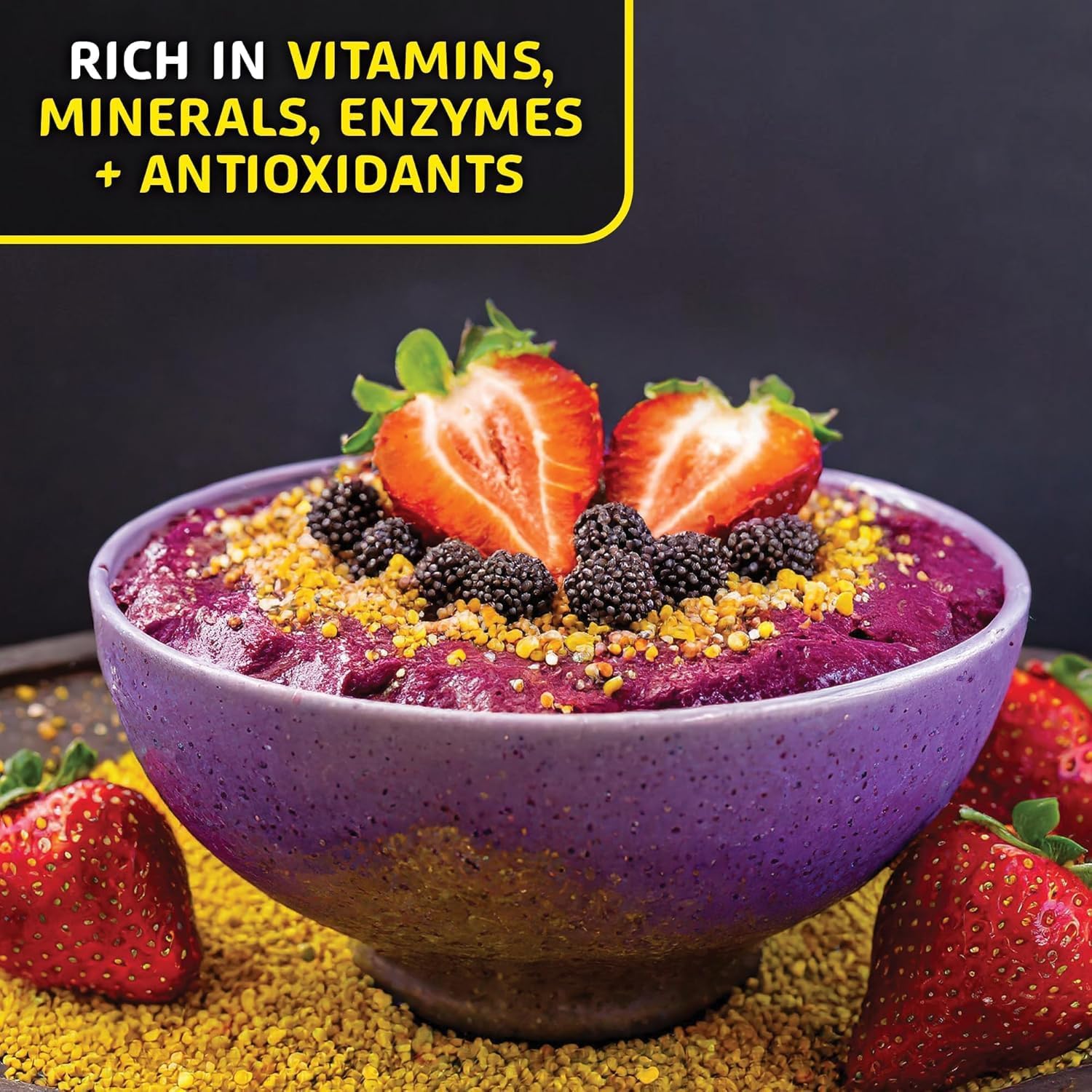 Western Australia Helio Hives Bee Pollen Granules - Pure Superfood for Optimal Health - 1.1 Pound Pack