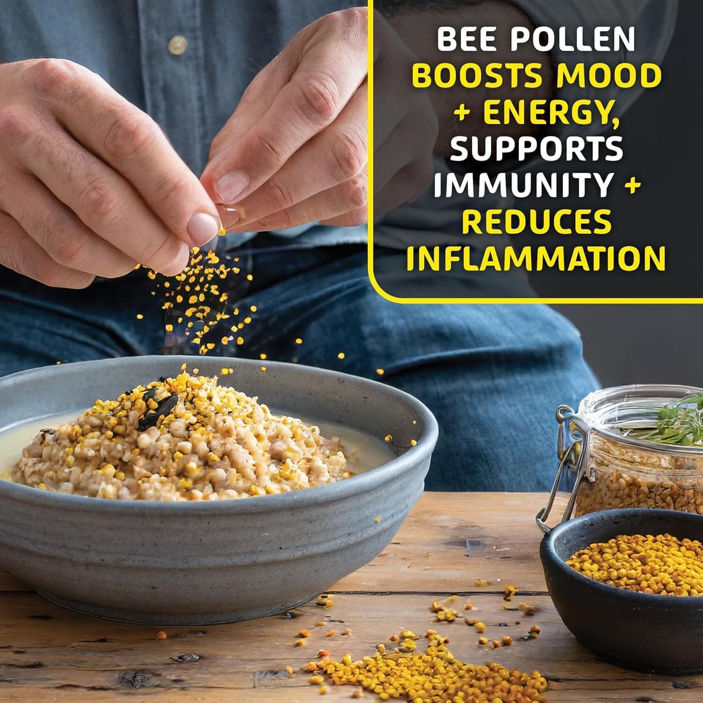 Western Australia Helio Hives Bee Pollen Granules - Pure Superfood for Optimal Health - 1.1 Pound Pack