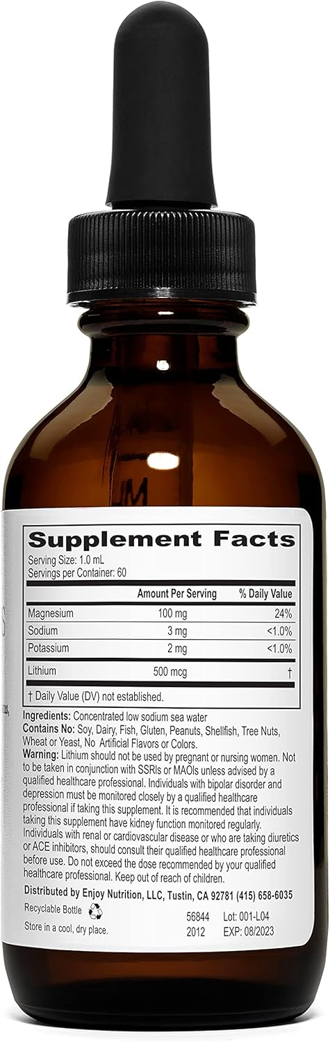 Weyland Brain Nutrition Ionic Liquid Lithium Drops - Mood and Brain Health Support - Trace Minerals - 60 mL - BoostGo Australia