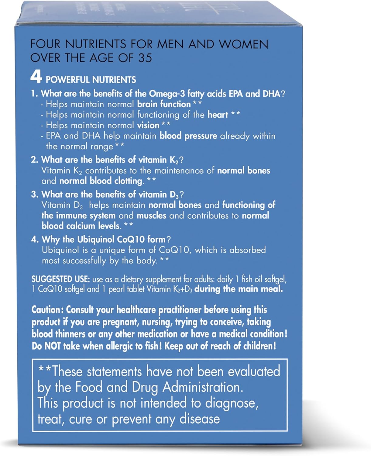 WHC QuattroCardio Omega-3 with CoQ10, Vitamin D3, and K2 - 30 Softgels in Natural Orange Flavor