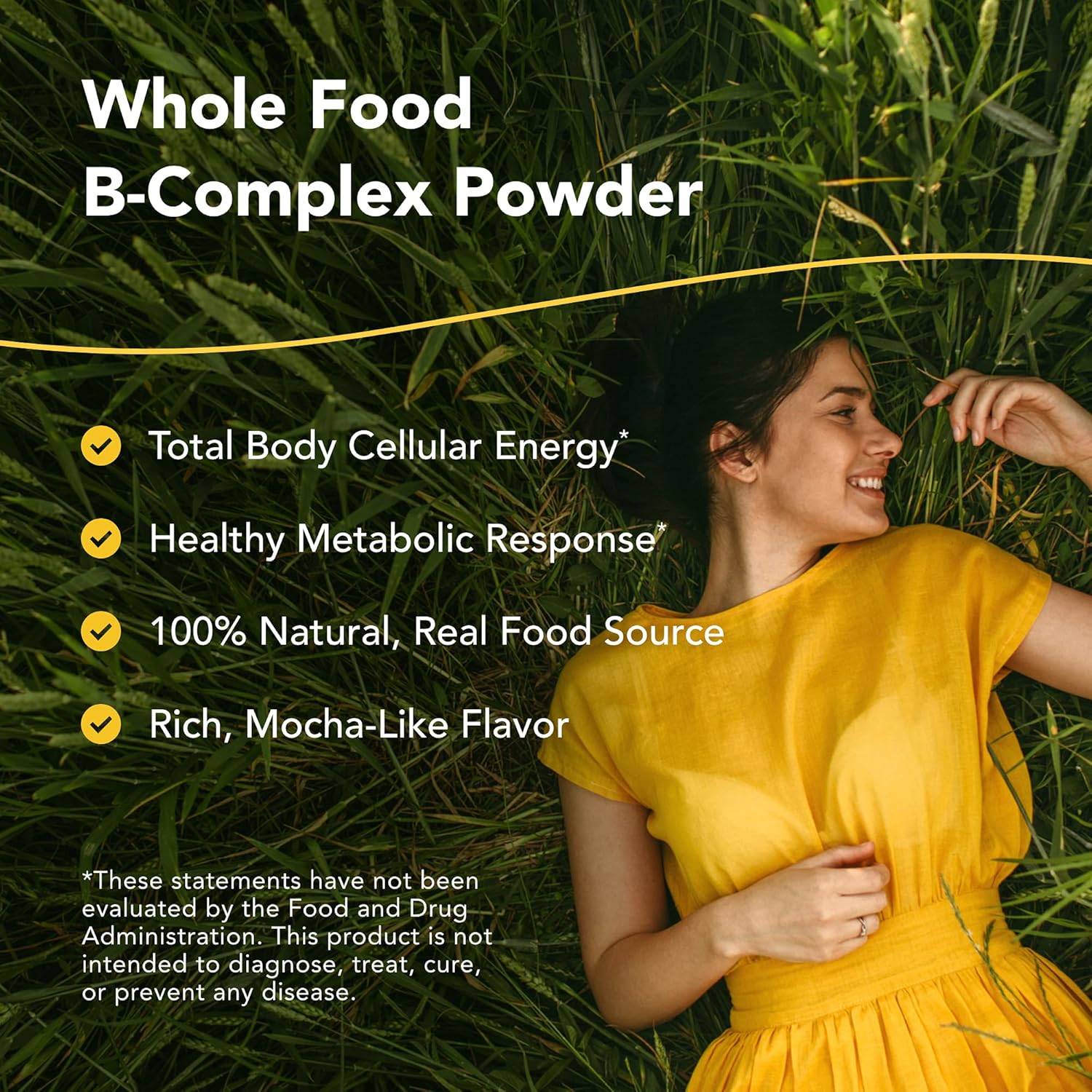 Whole Food B Complex Concentrate with Raw Chaga & Maca for Natural Energy - North American Herb & Spice - Non-GMO - 28 Servings